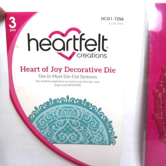 Heartfelt Creations Heart of Joy Decorative Die 3 Pcs Craft Dies HCD1-7256 - Picture 2 of 3